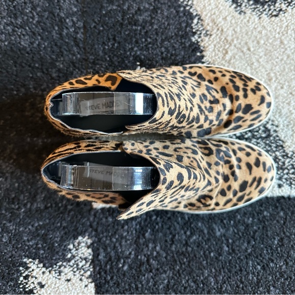 *LIKE NEW* STEVE MADDEN Wrangle Platform Wedge Sneaker Cheetah Print Cow Hair —8 - Picture 16 of 16